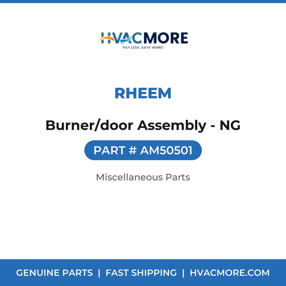 Rheem Burner/door Assembly - NG AM50501
