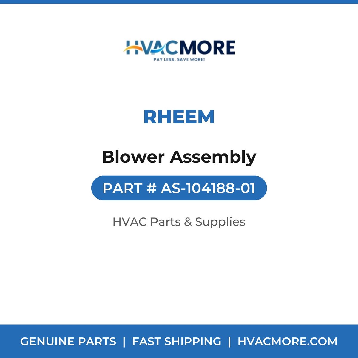 Rheem Blower Assembly AS-104188-01