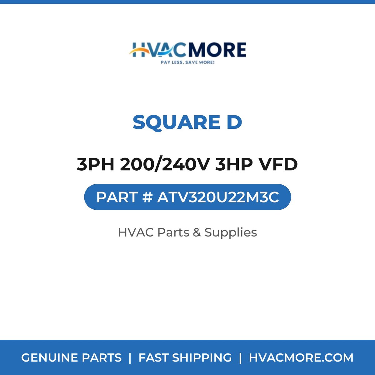 Square D 3PH 200/240V 3HP VFD ATV320U22M3C
