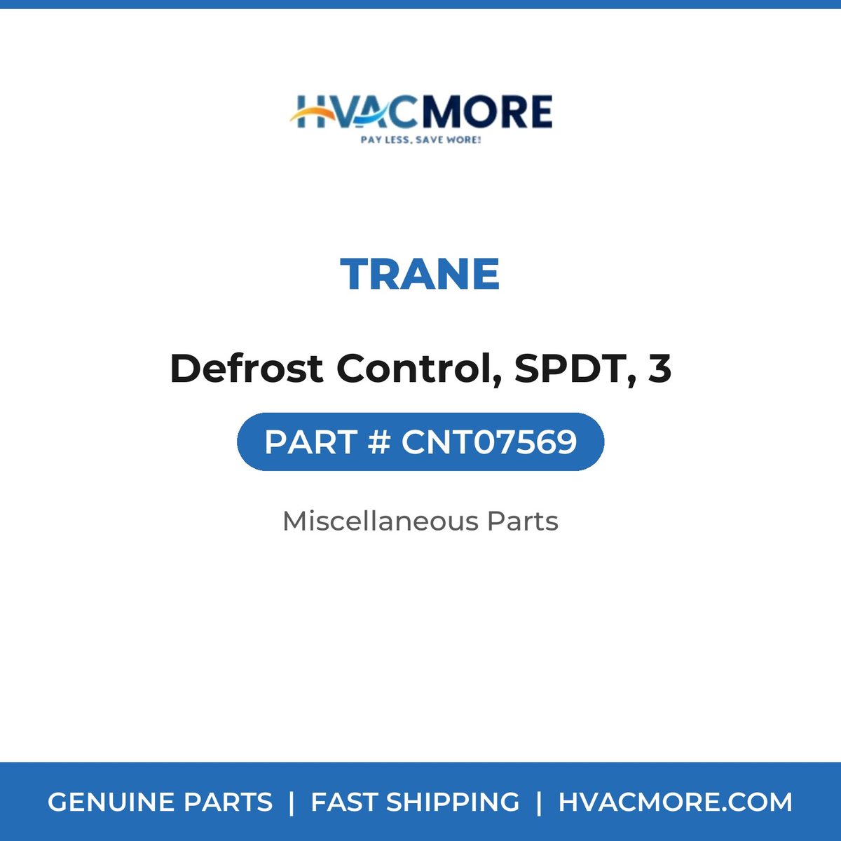 Trane Defrost Control, SPDT, 3 CNT07569