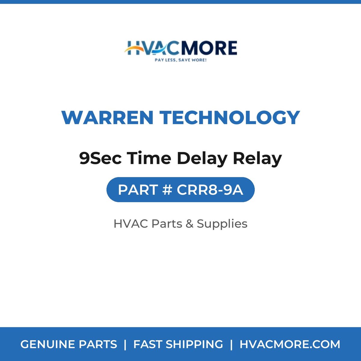 Warren Technology 9Sec Time Delay Relay CRR8-9A