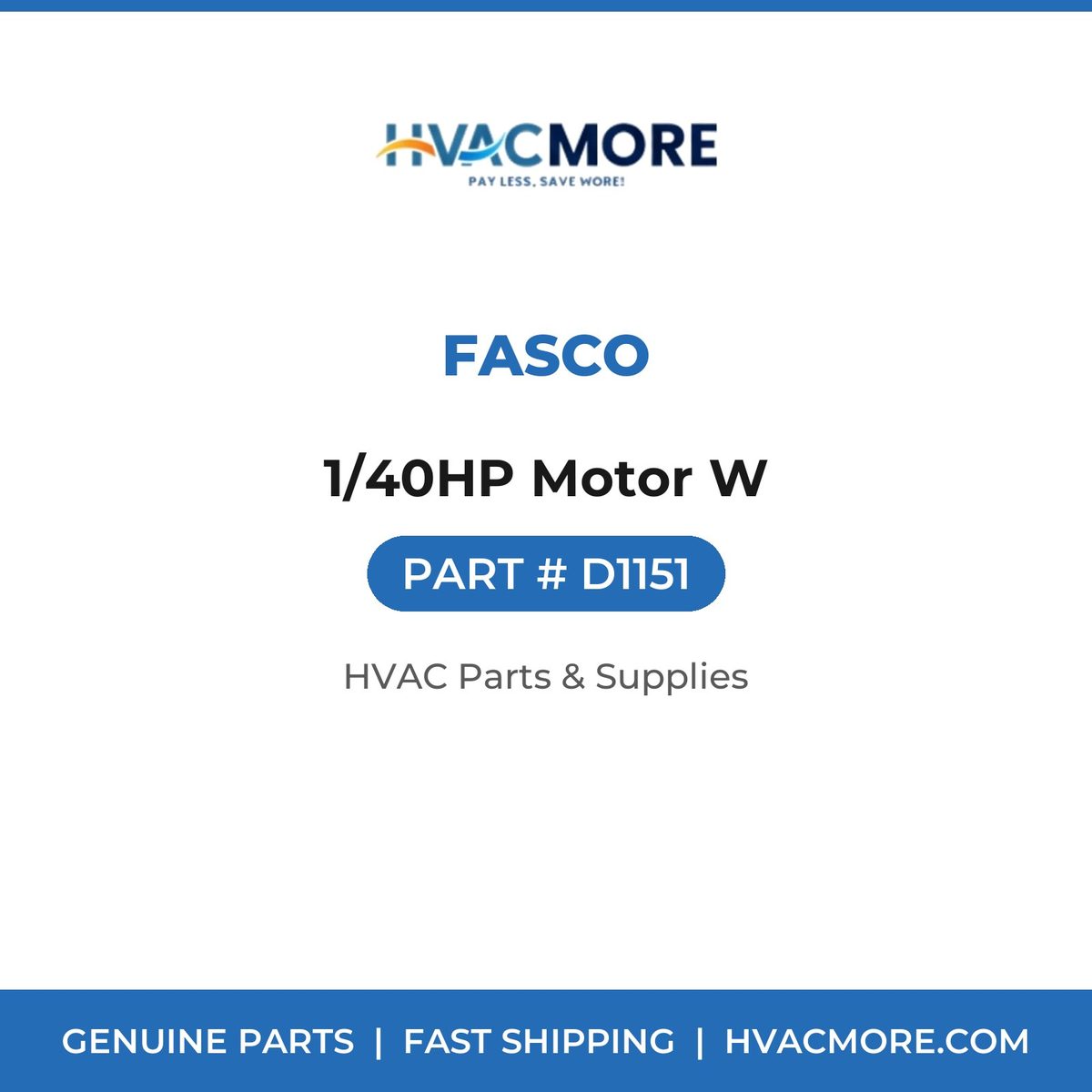 Fasco 1/40HP Motor W D1151