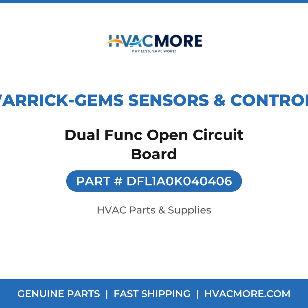 Warrick-Gems Sensors & Controls Dual Func Open Circuit Board DFL1A0K040406