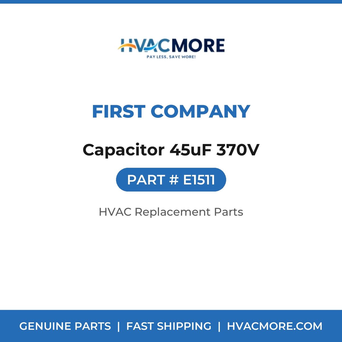 First Company Capacitor 45uF 370V E1511