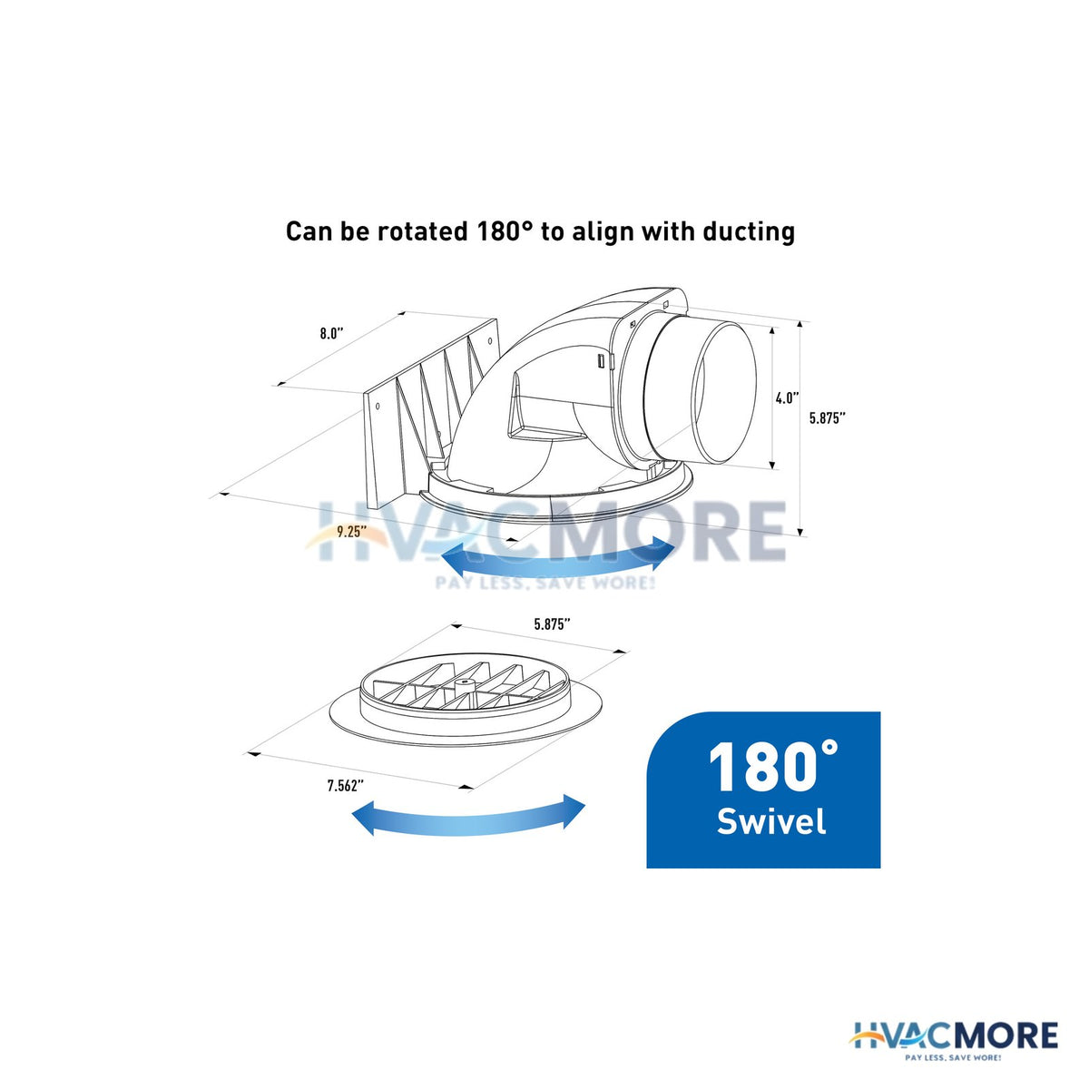 Panasonic Panasonic EZSoffit Vent with Soffit Termination System for Optimized Airflow EZSV14
