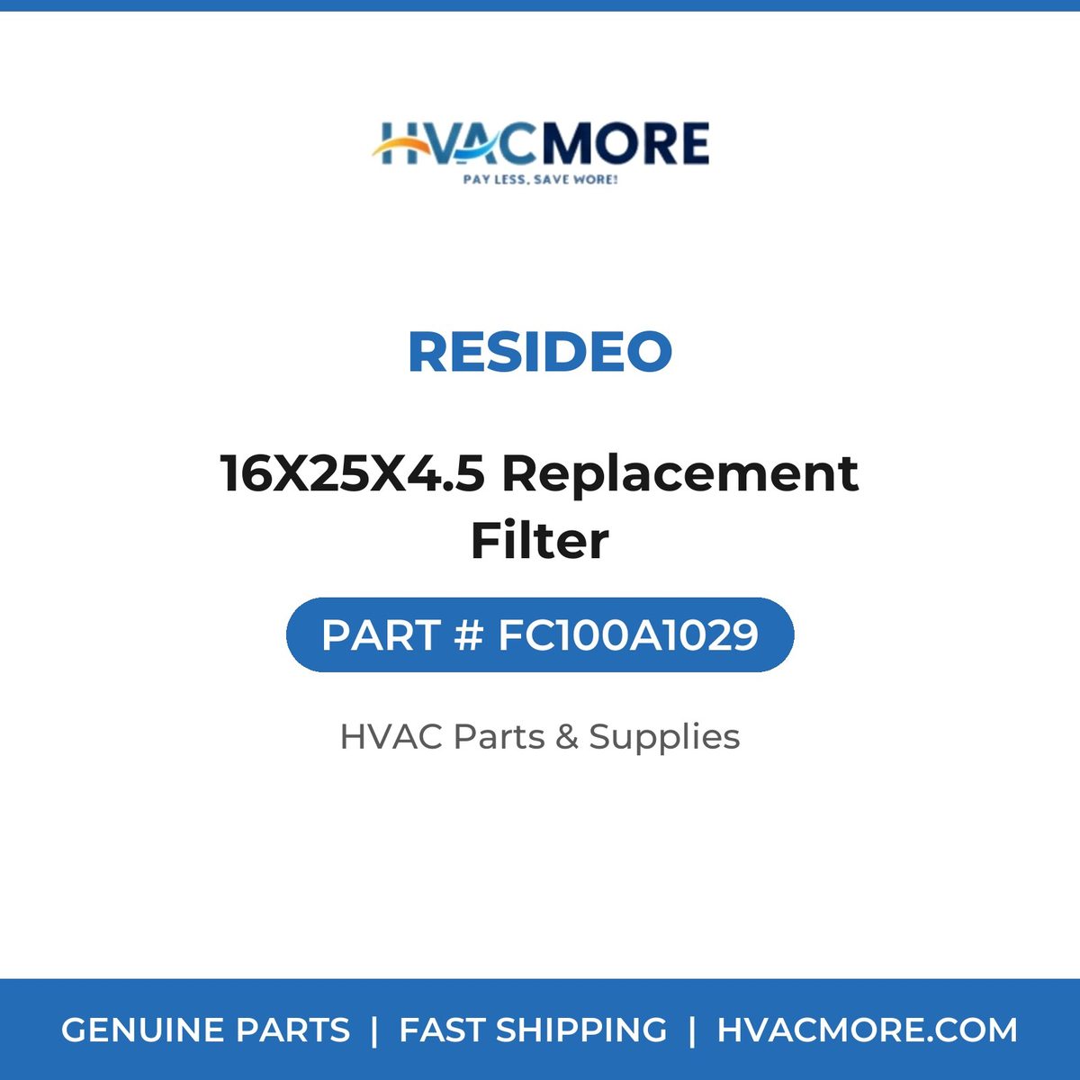 Resideo 16X25X4.5 Replacement Filter FC100A1029