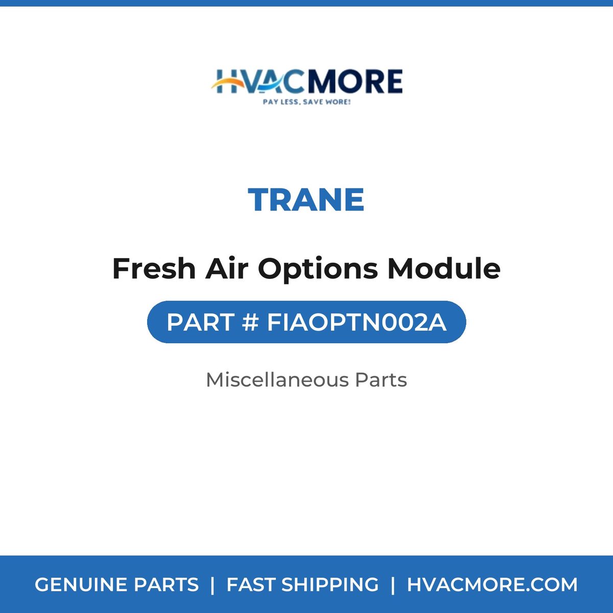 Trane Fresh Air Options Module FIAOPTN002A