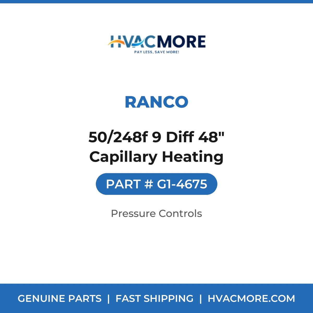 Ranco 50/248f 9 Diff 48" Capillary Heating G1-4675