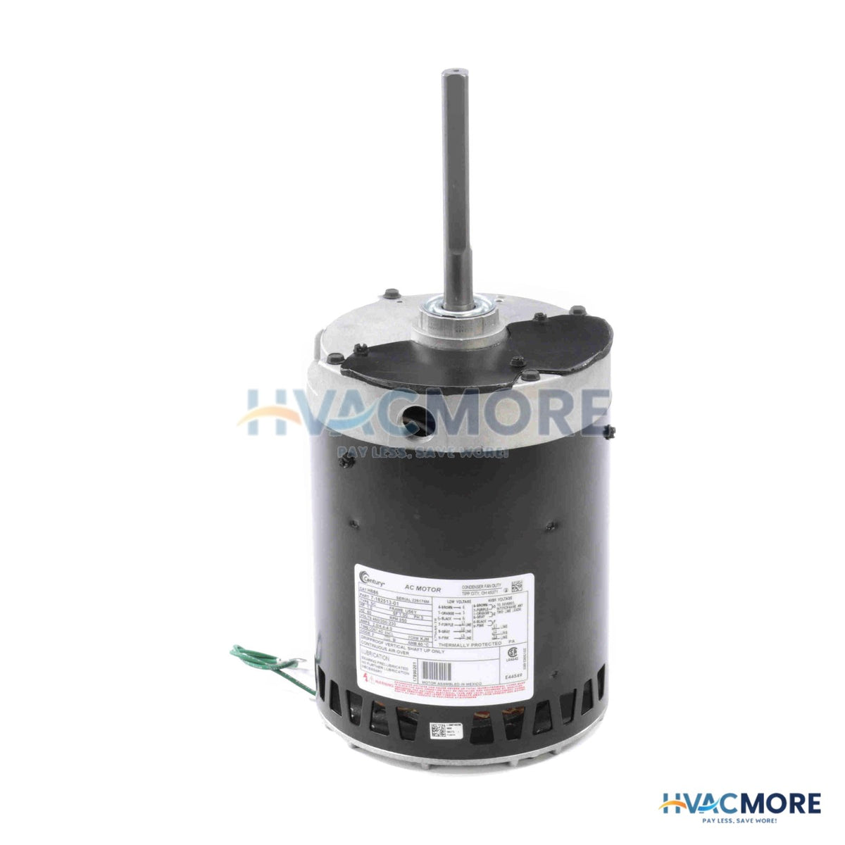 Century 6-1/2" 3-PHASE Vertical Condenser Fan Motor (460 200-230V, 850 RPM, 1 HP) H686