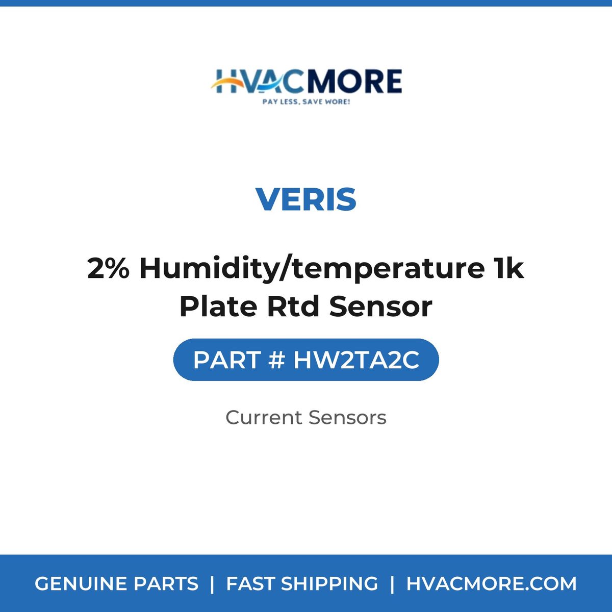 Veris 2% Humidity/temperature 1k Plate Rtd Sensor HW2TA2C