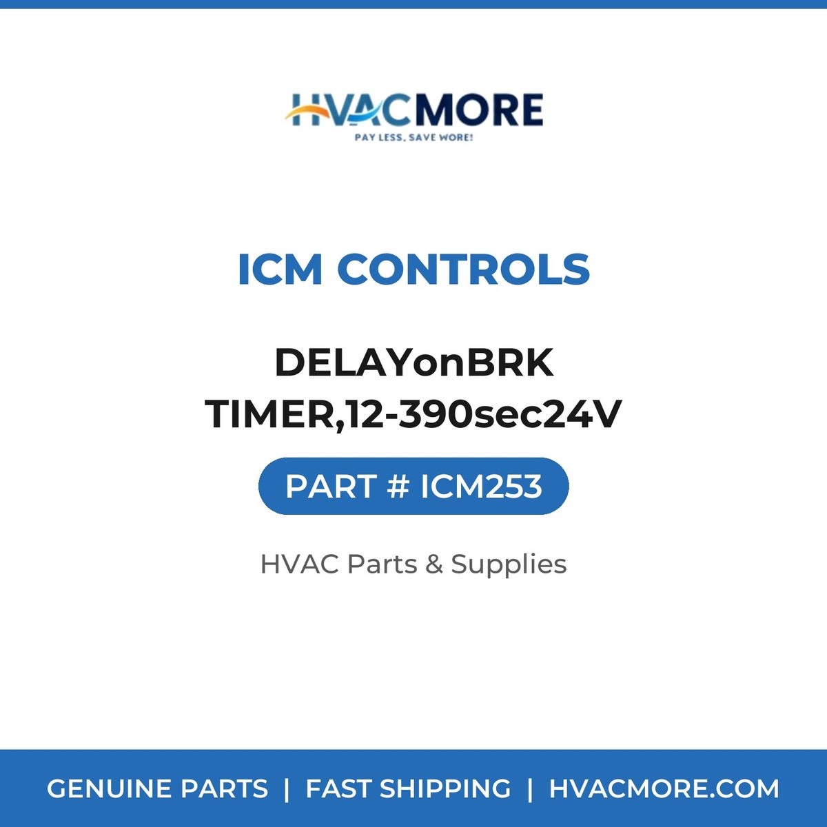ICM Controls DELAYonBRK TIMER,12-390sec24V ICM253