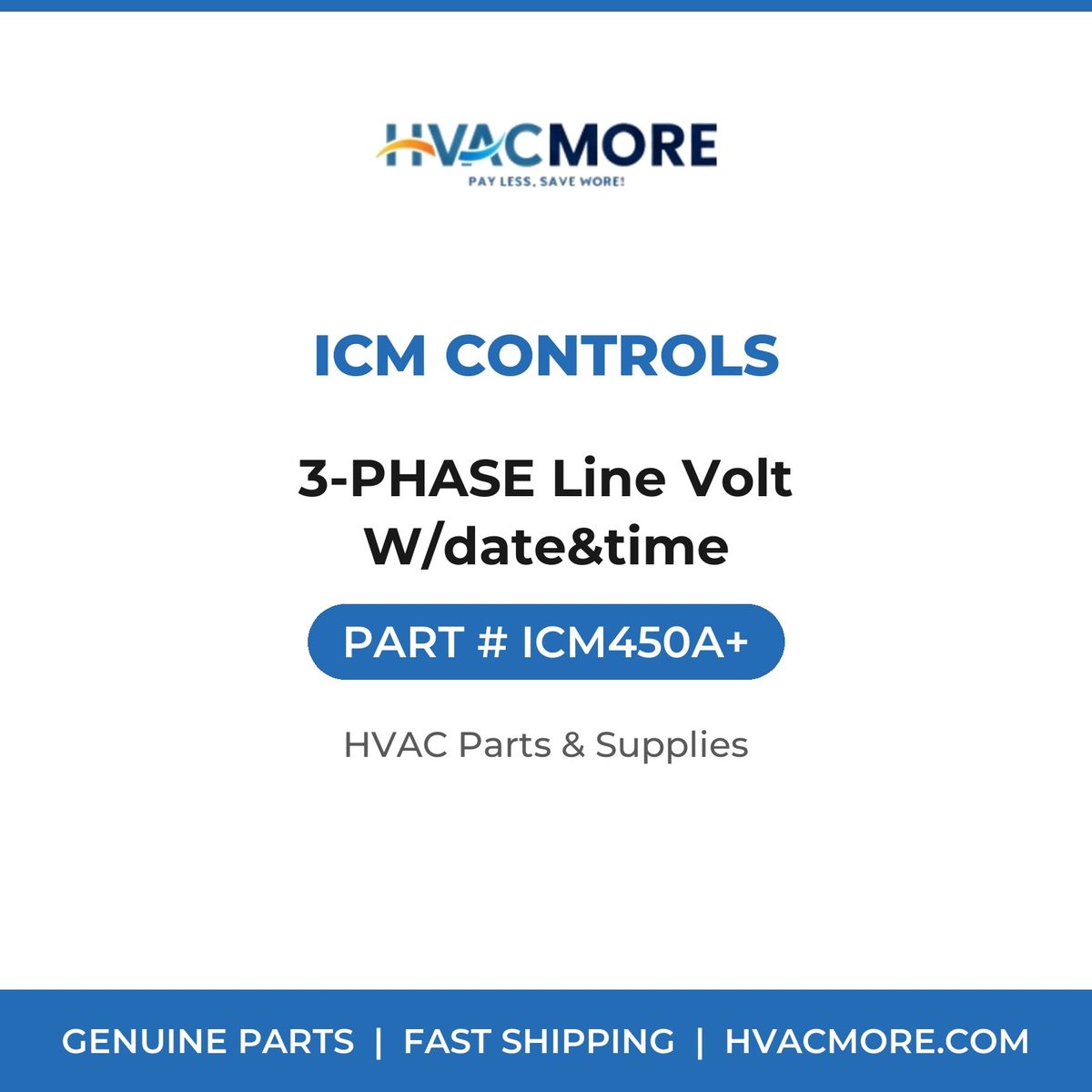 ICM Controls 3-PHASE Line Volt W/date&time ICM450A+