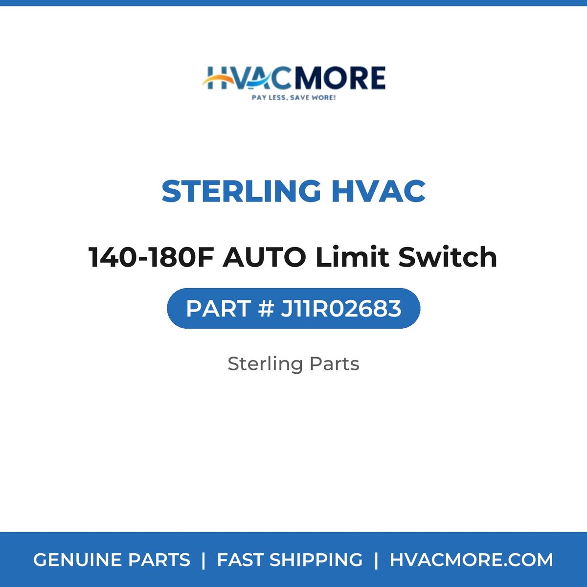 Sterling HVAC 140-180F AUTO Limit Switch J11R02683