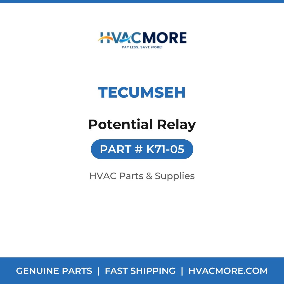 Tecumseh Potential Relay K71-05
