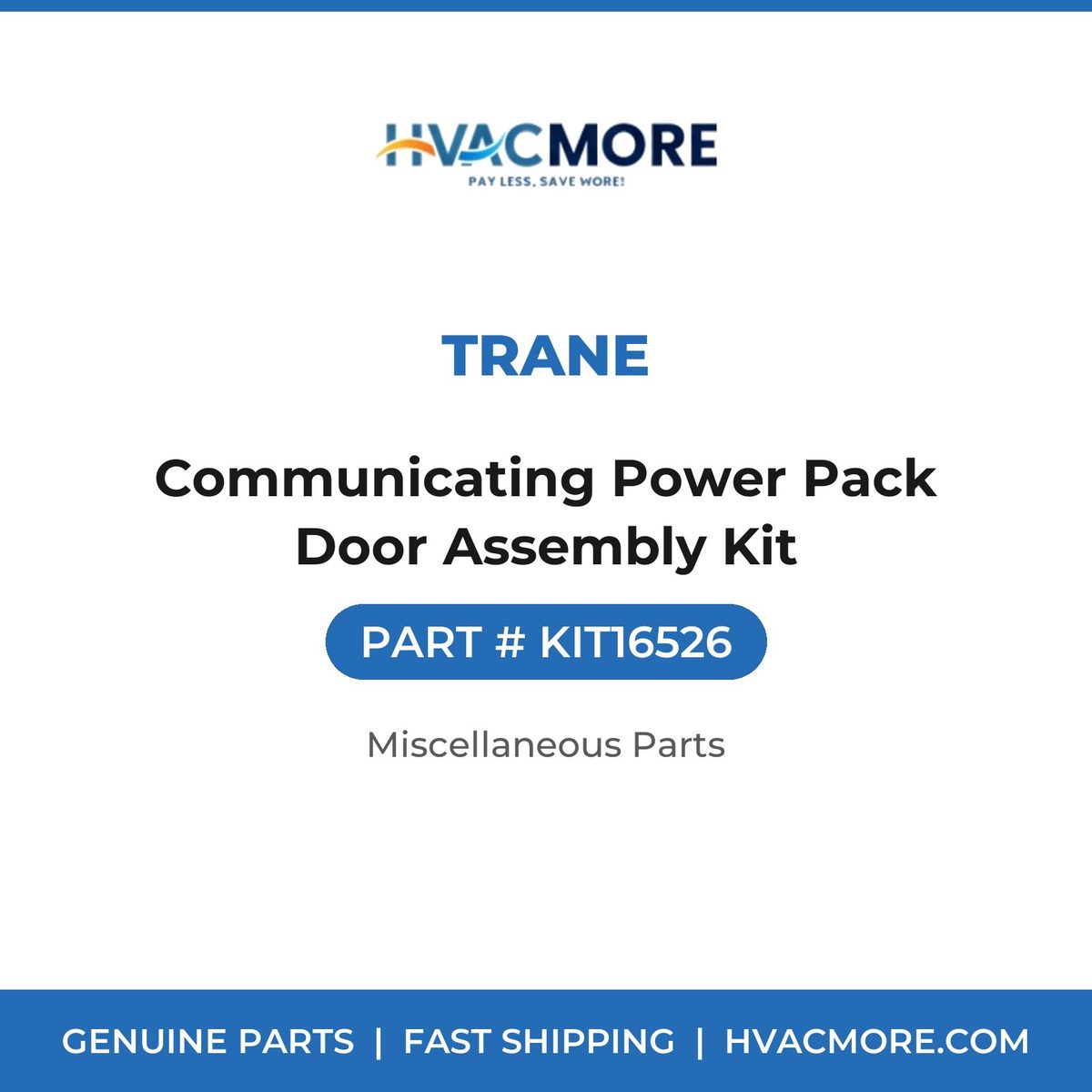 Trane Communicating Power Pack Door Assembly Kit KIT16526