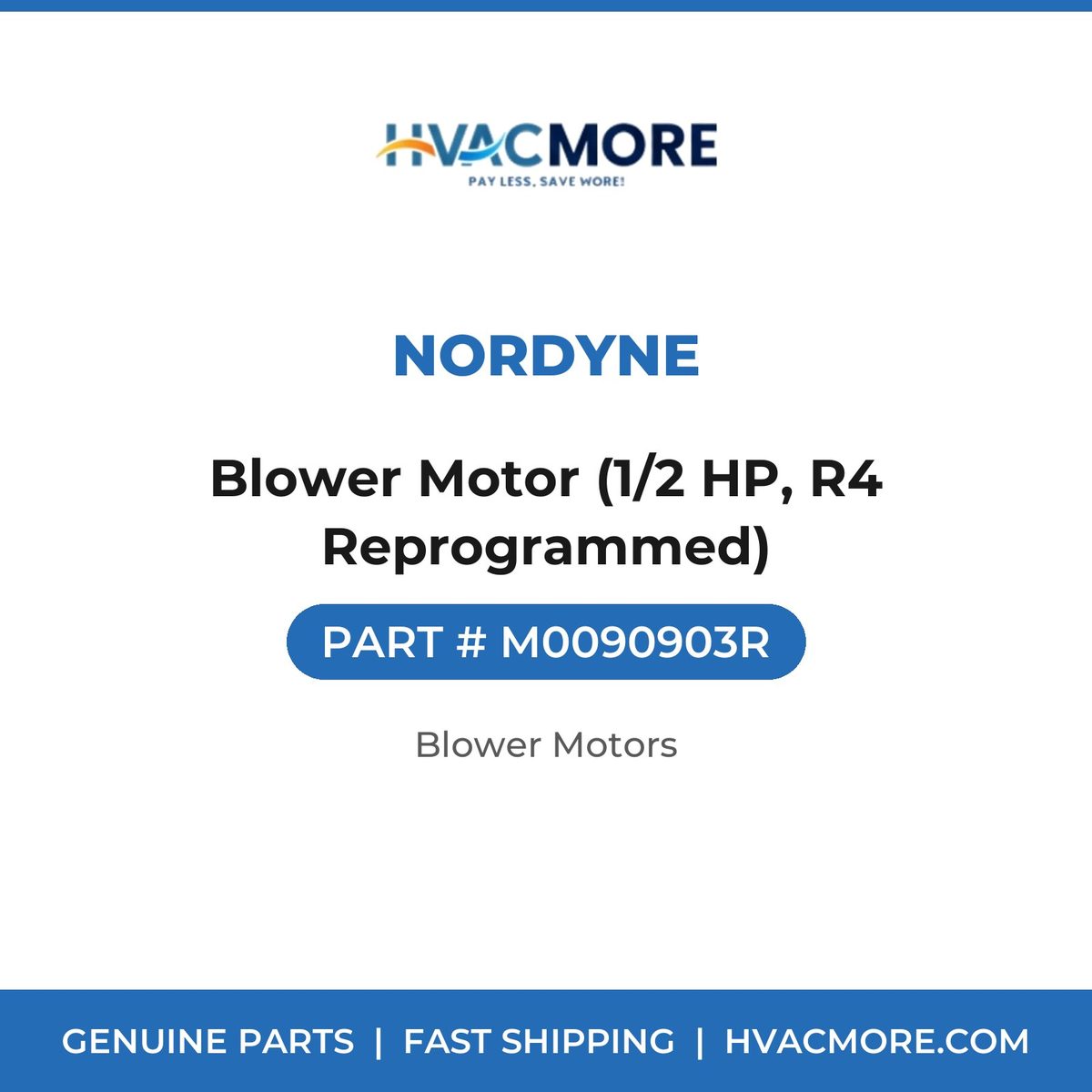Nordyne Blower Motor (1/2 HP, R4 Reprogrammed) M0090903R