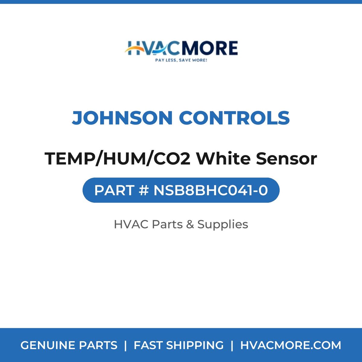 Johnson Controls TEMP/HUM/CO2 White Sensor NSB8BHC041-0