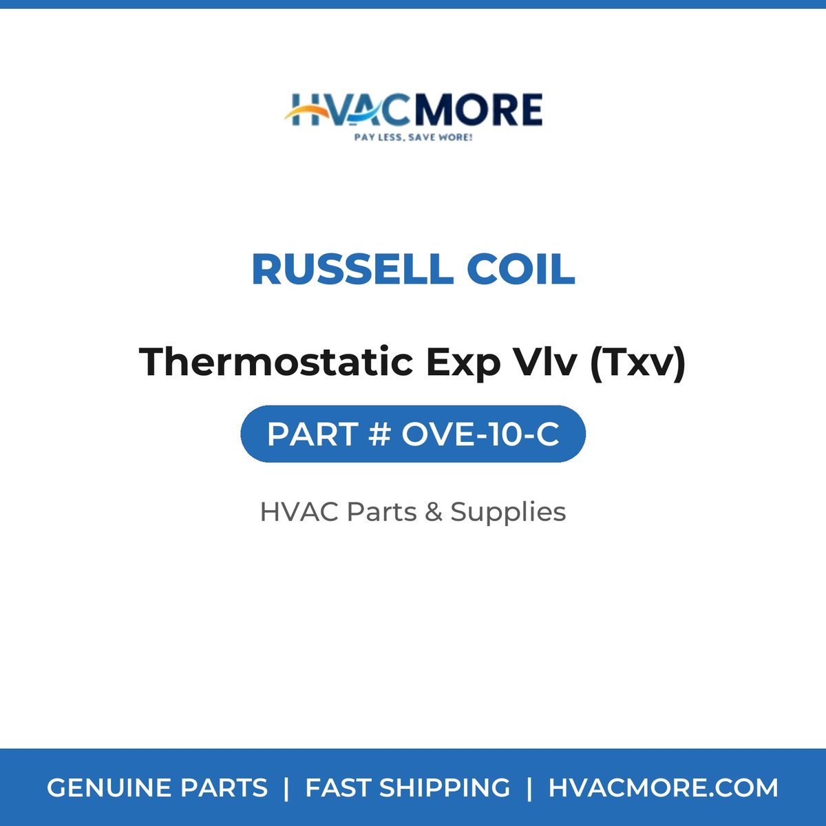 Russell Coil Thermostatic Exp Vlv (Txv) OVE-10-C