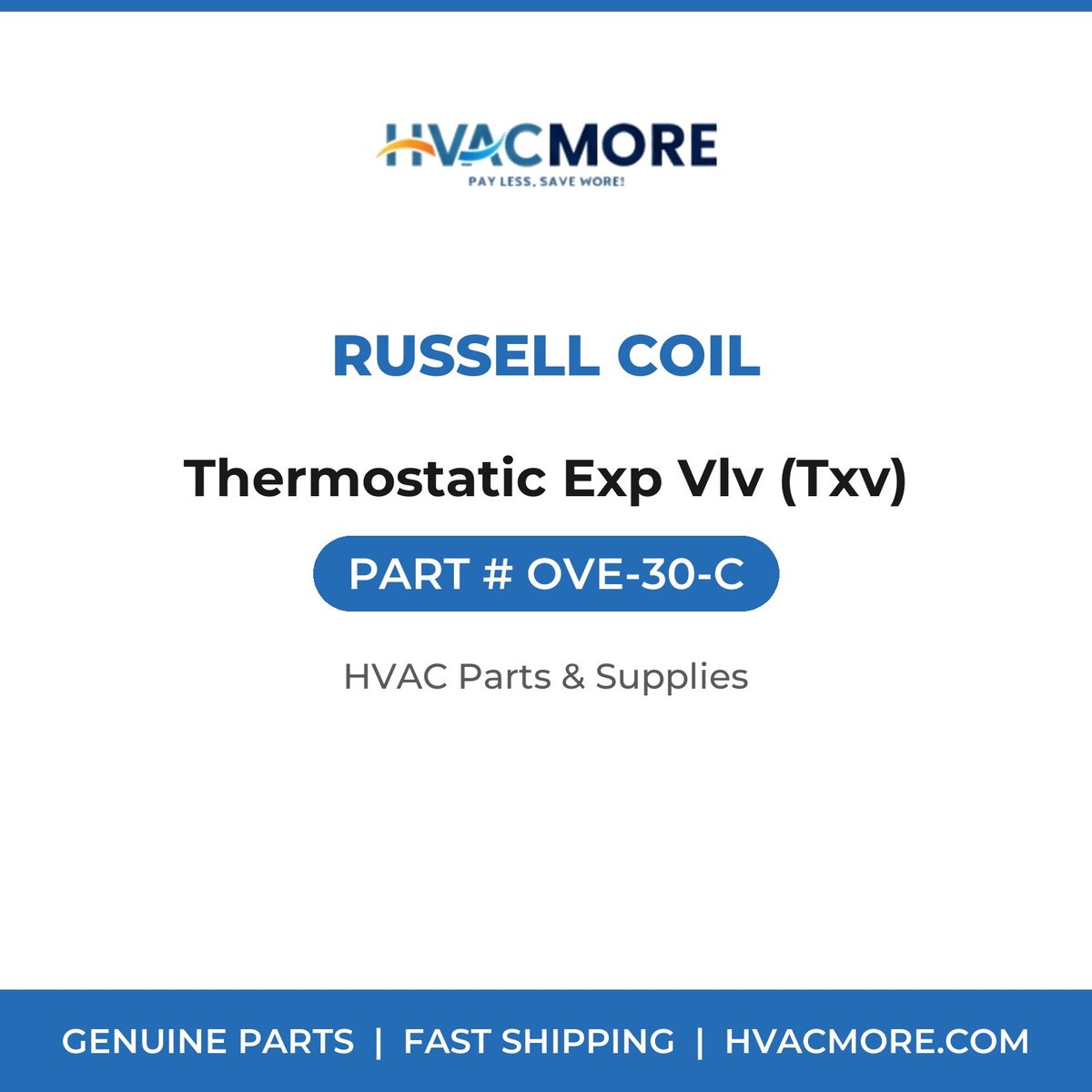 Russell Coil Thermostatic Exp Vlv (Txv) OVE-30-C
