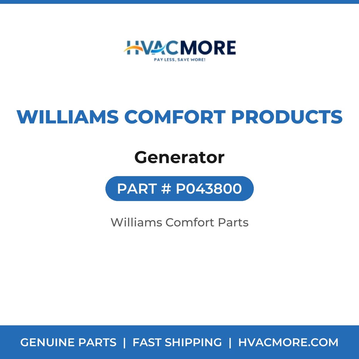 Williams Comfort Products Generator P043800