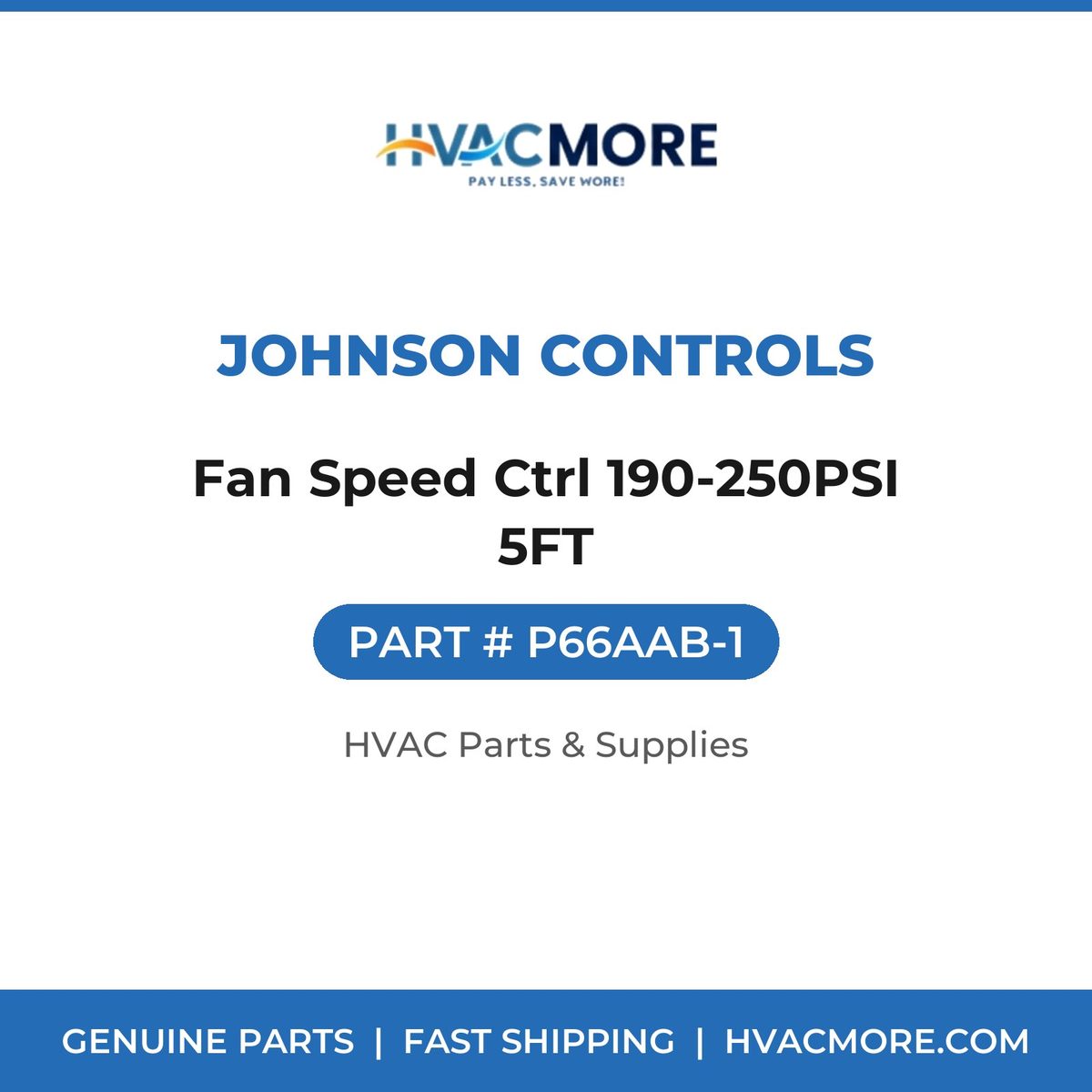 Johnson Controls Fan Speed Ctrl 190-250PSI 5FT P66AAB-1