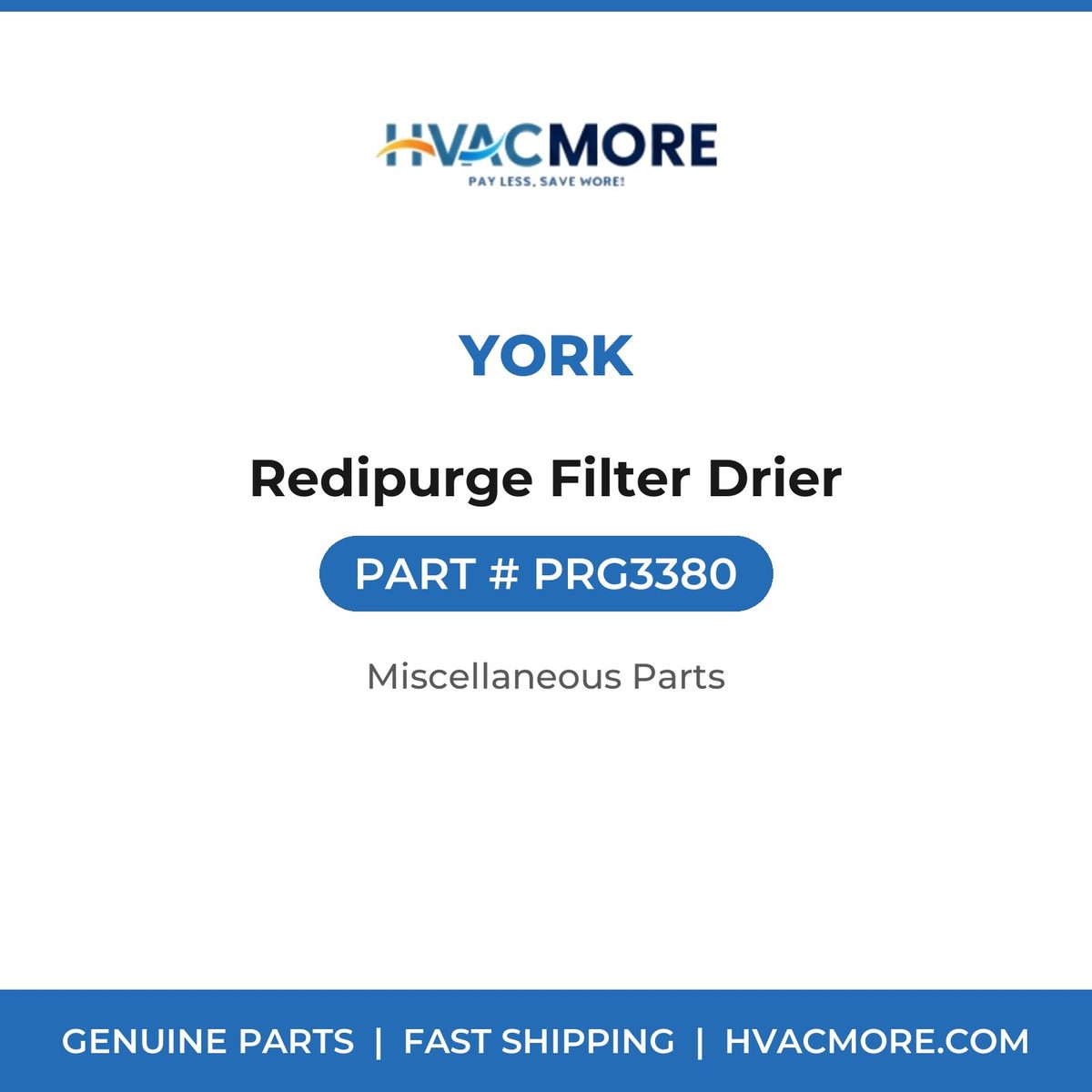 York Redipurge Filter Drier PRG3380