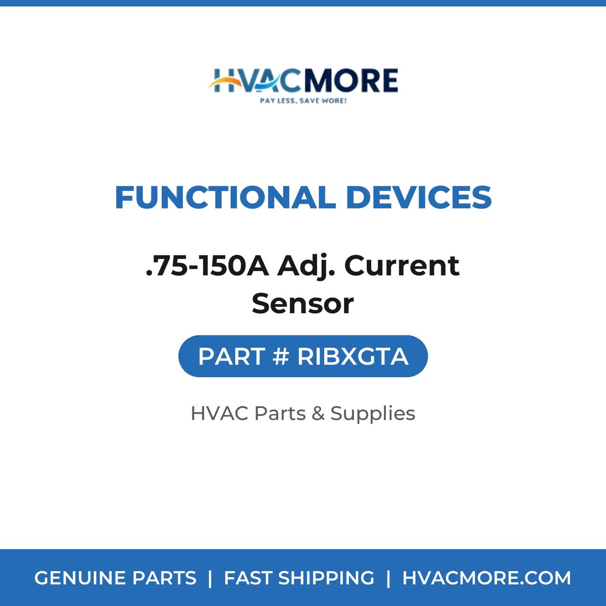 Functional Devices .75-150A Adj. Current Sensor RIBXGTA