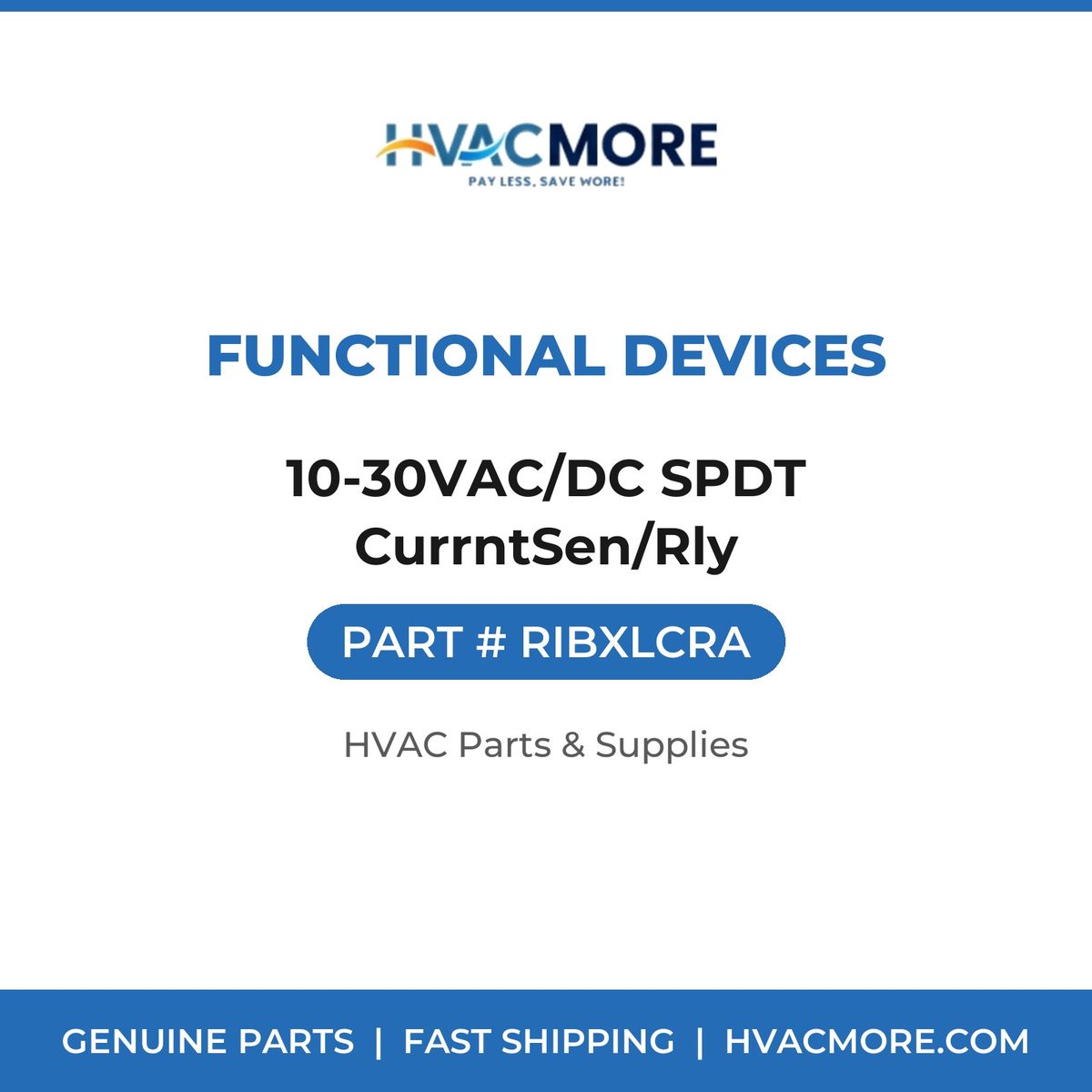 Functional Devices 10-30VAC/DC SPDT CurrntSen/Rly RIBXLCRA