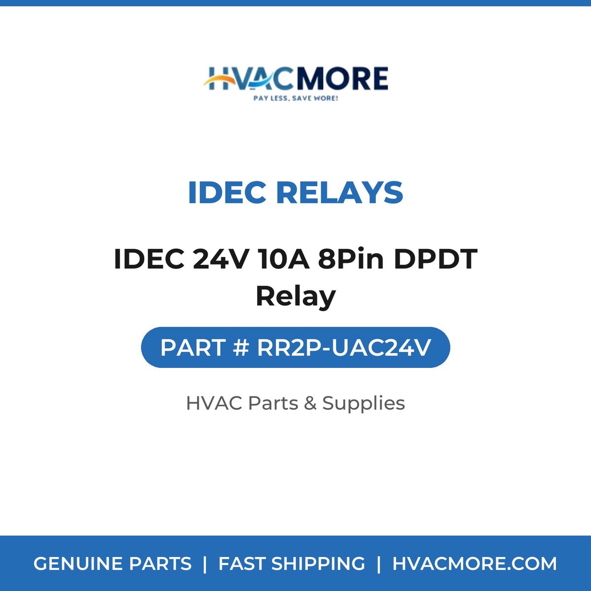 IDEC Relays IDEC 24V 10A 8Pin DPDT Relay RR2P-UAC24V