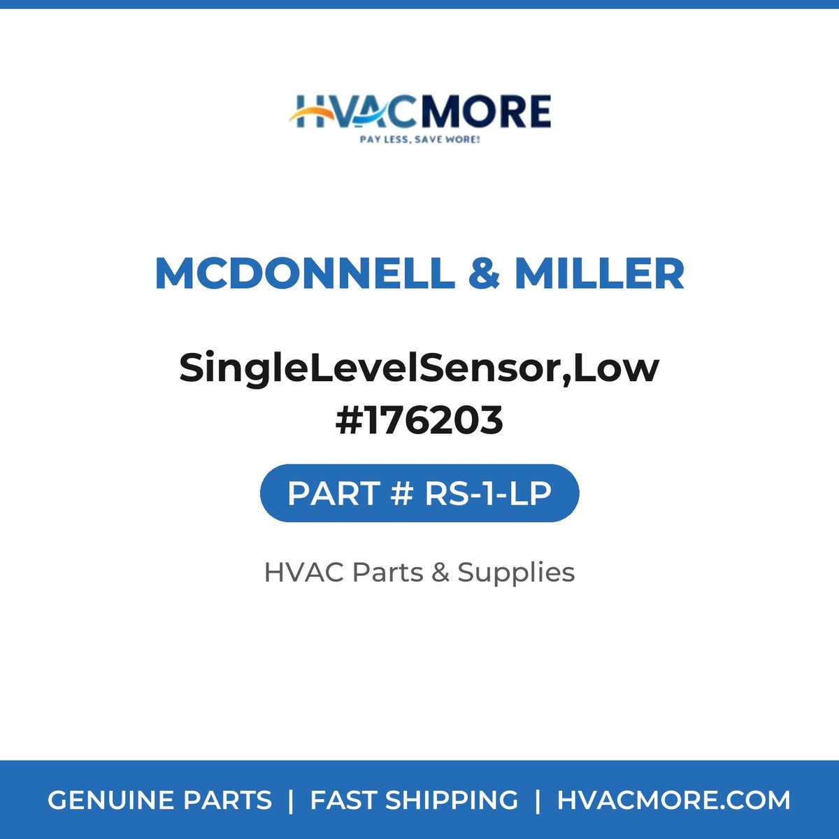 McDonnell & Miller SingleLevelSensor,Low #176203 RS-1-LP