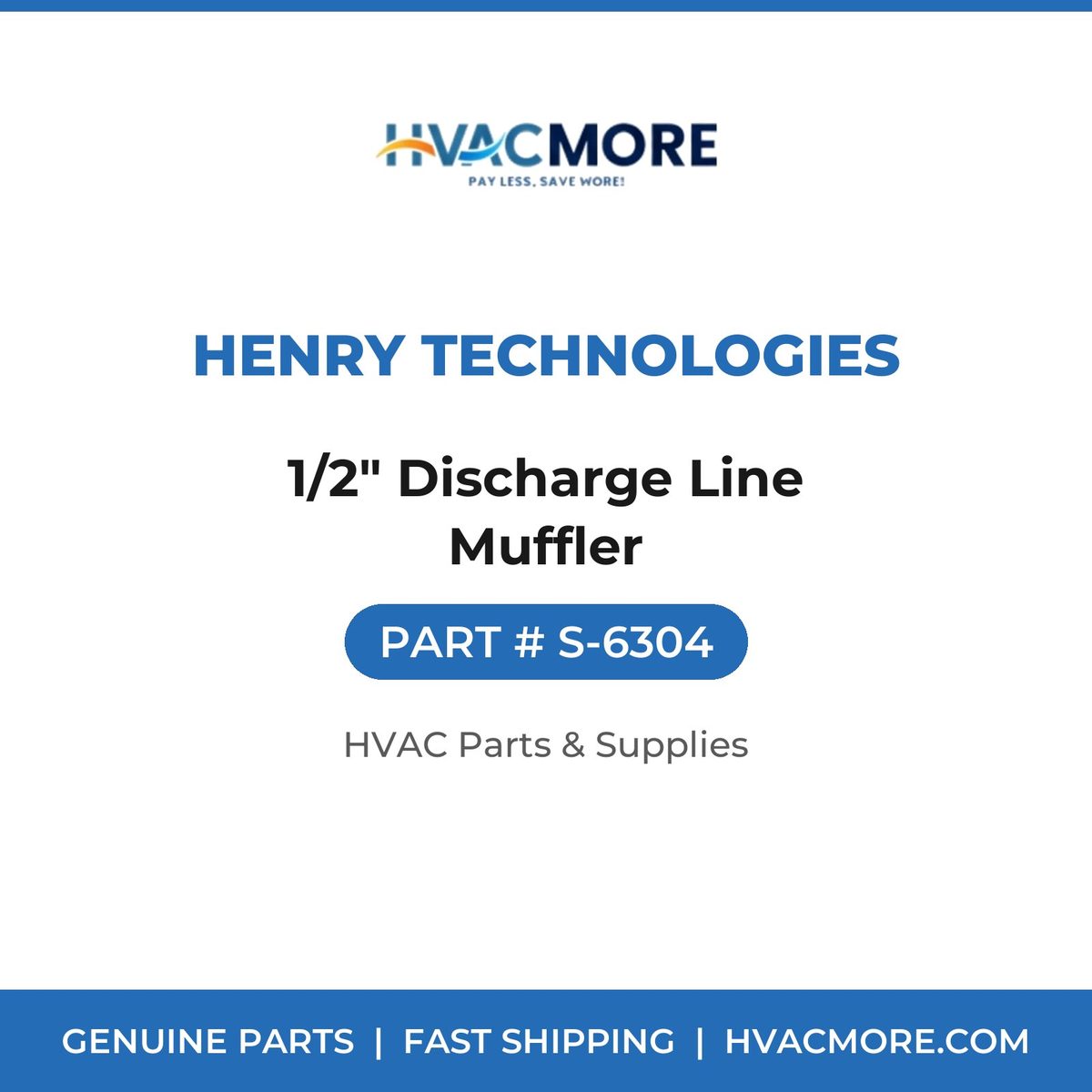 Henry Technologies 1/2" Discharge Line Muffler S-6304