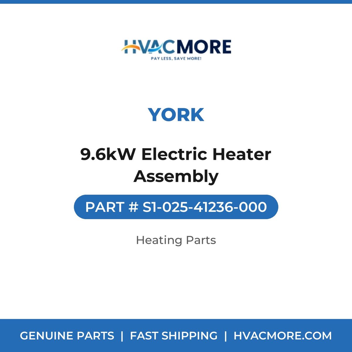 York 9.6kW Electric Heater Assembly S1-025-41236-000