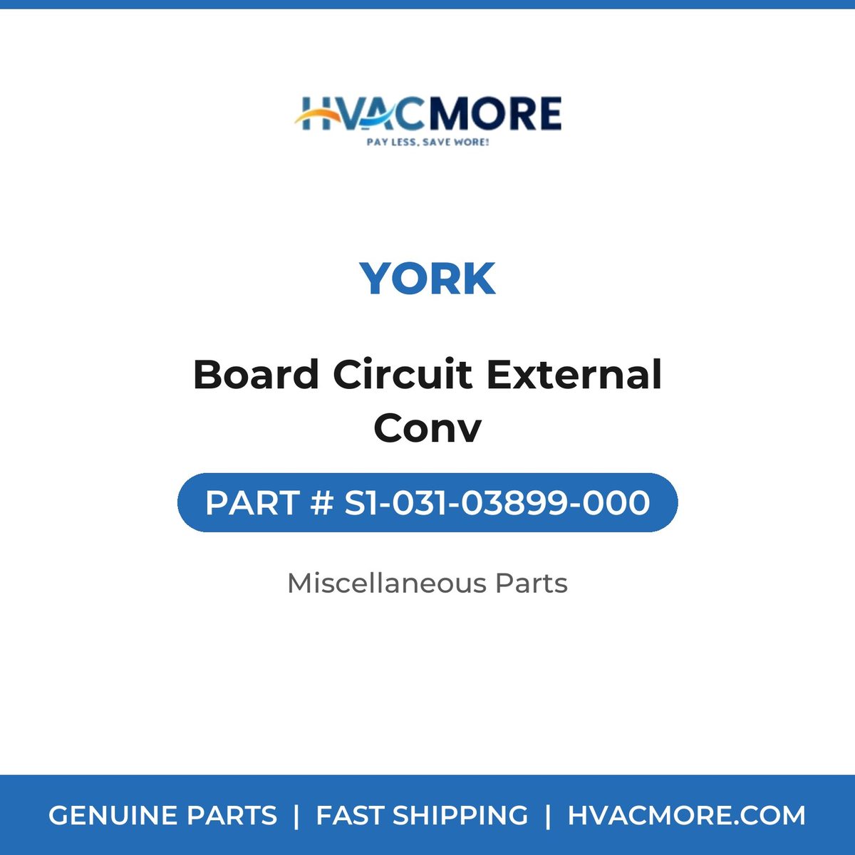 York Board Circuit External Conv S1-031-03899-000