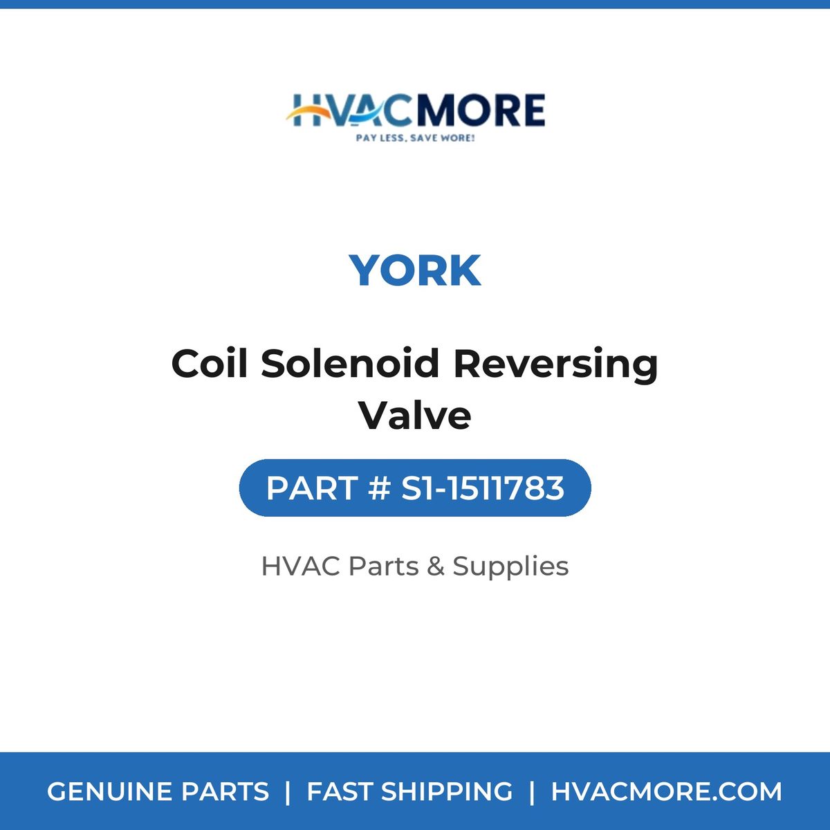York Coil Solenoid Reversing Valve S1-1511783