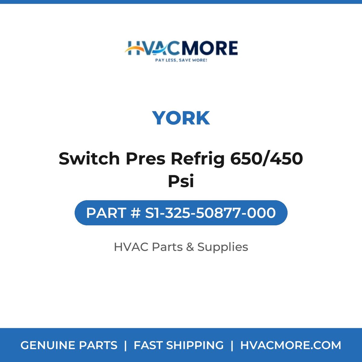 York Switch Pres Refrig 650/450 Psi S1-325-50877-000