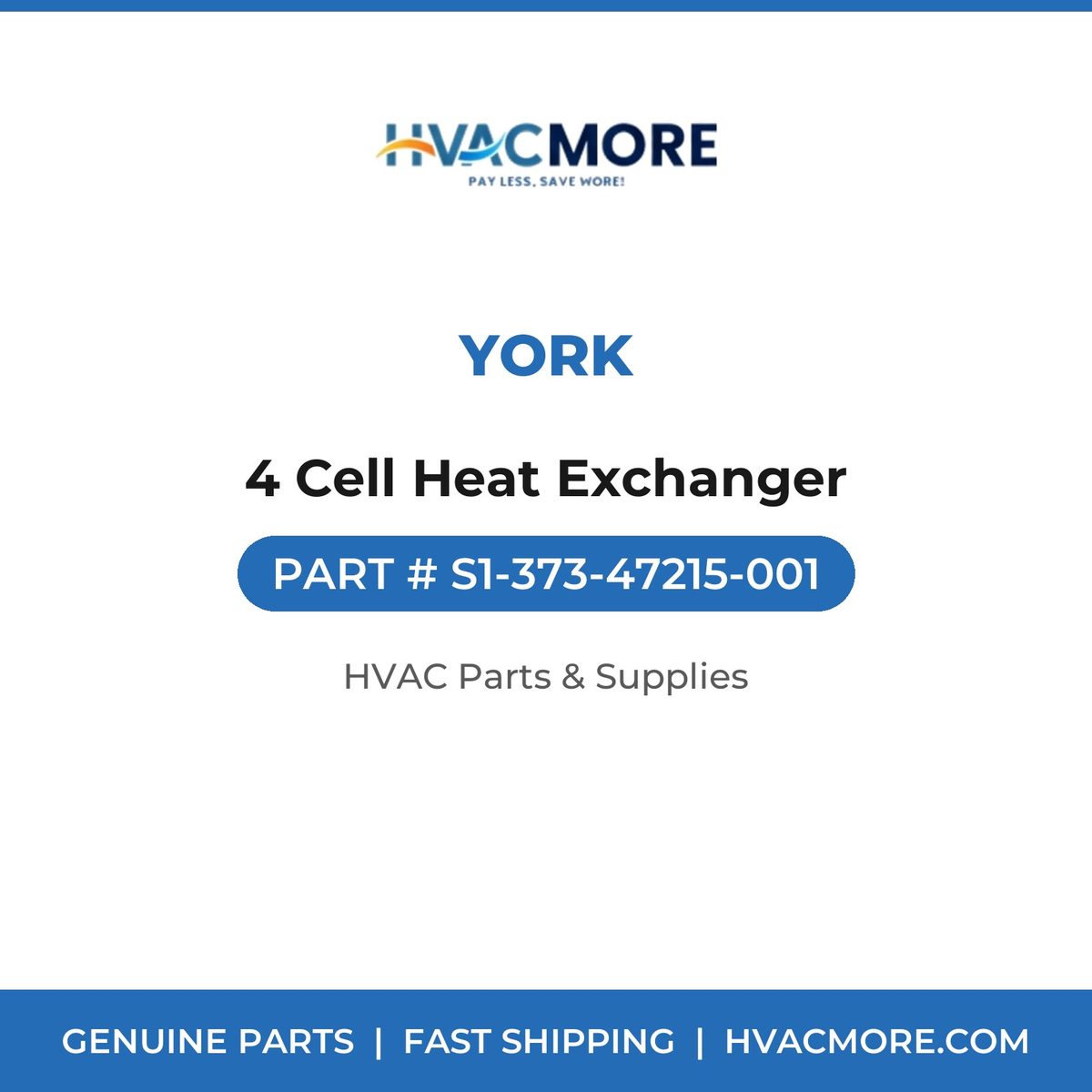 York 4 Cell Heat Exchanger S1-373-47215-001