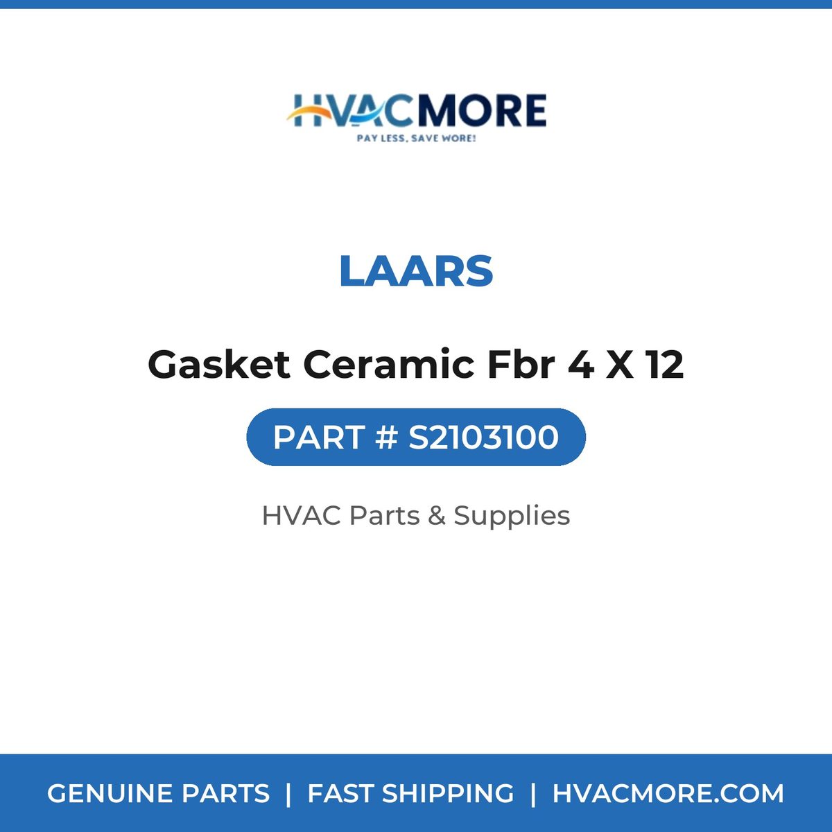 Laars Gasket Ceramic Fbr 4 X 12 S2103100