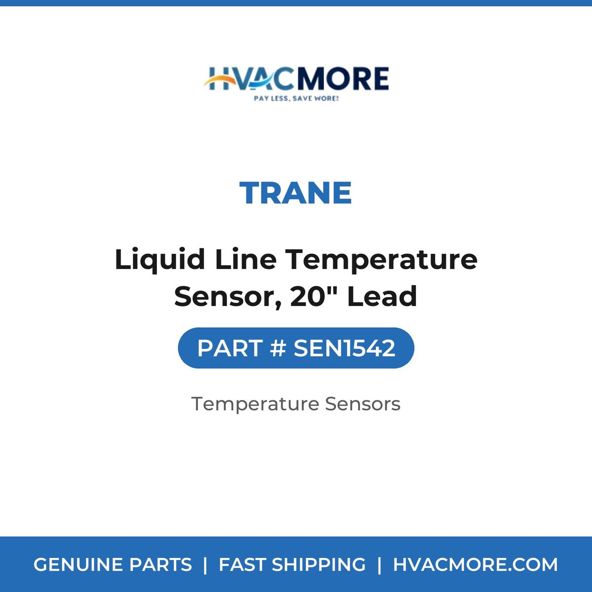 Trane Liquid Line Temperature Sensor, 20" Lead SEN1542