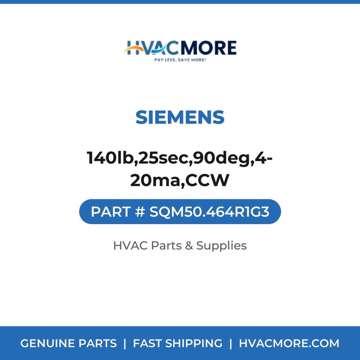 Siemens 140lb,25sec,90deg,4-20ma,CCW SQM50.464R1G3