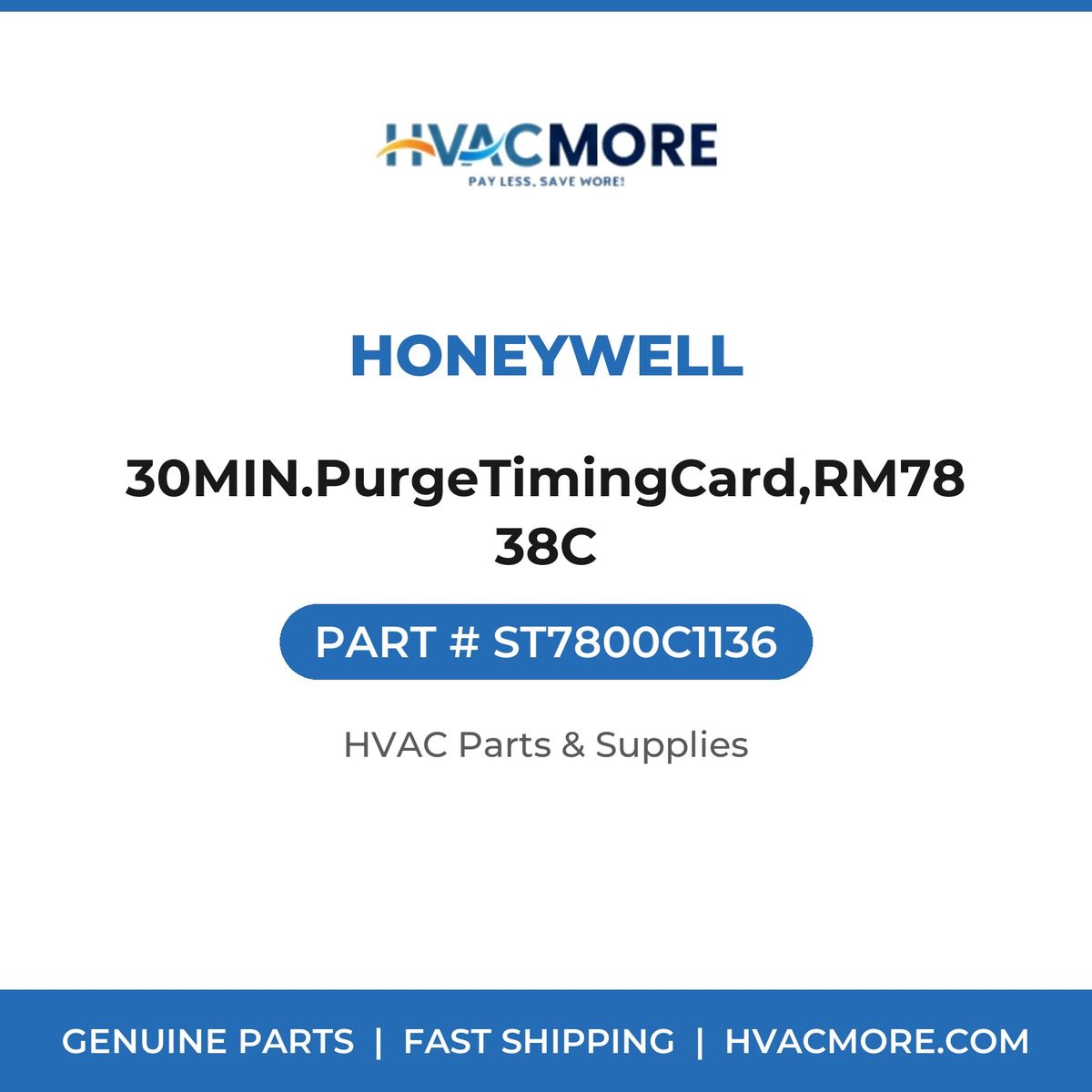 Honeywell 30MIN.PurgeTimingCard,RM7838C ST7800C1136