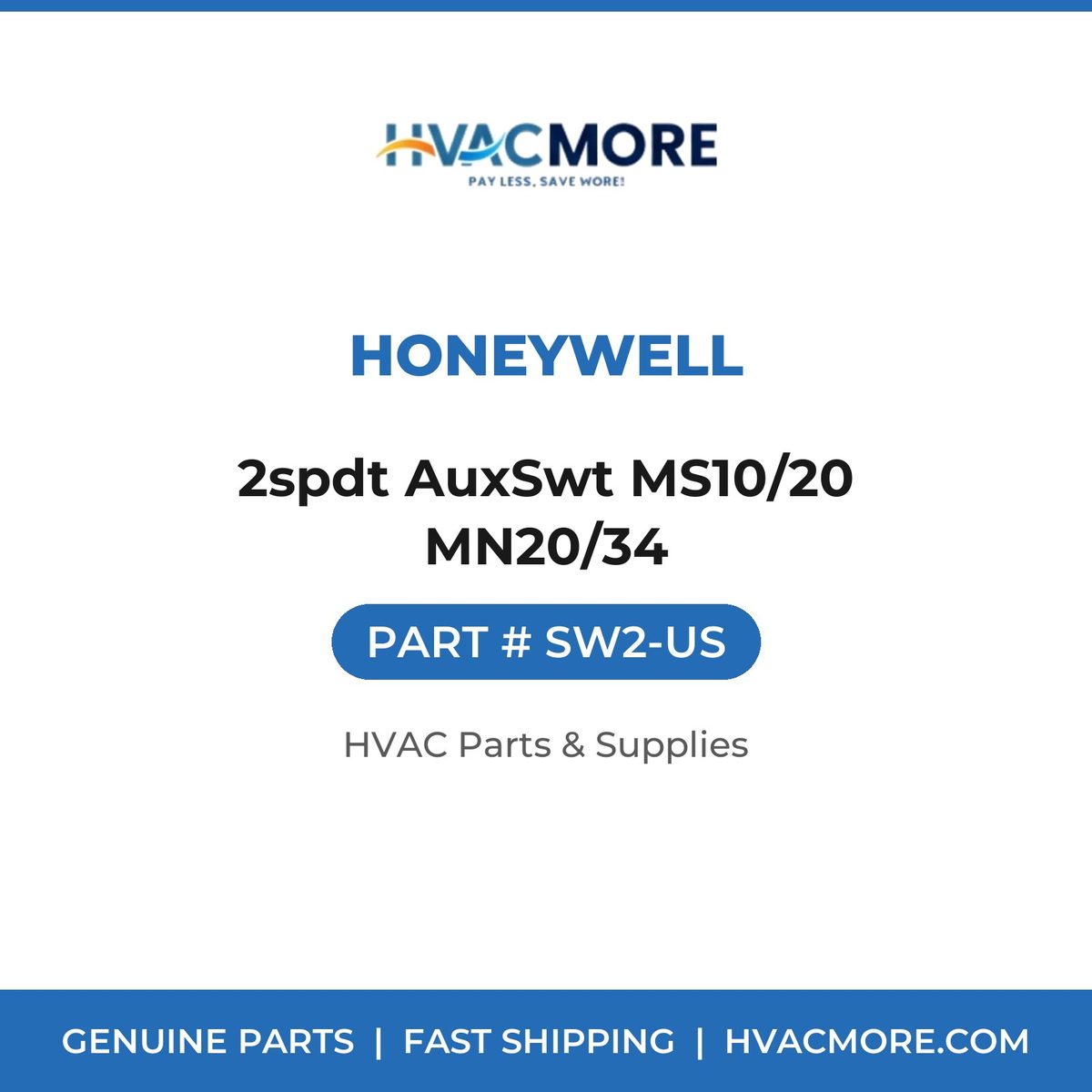 Honeywell 2spdt AuxSwt MS10/20 MN20/34 SW2-US