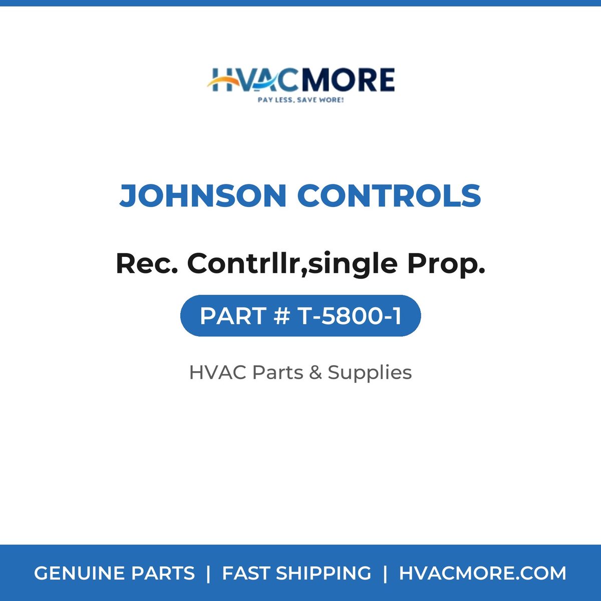 Johnson Controls Rec. Contrllr,single Prop. T-5800-1