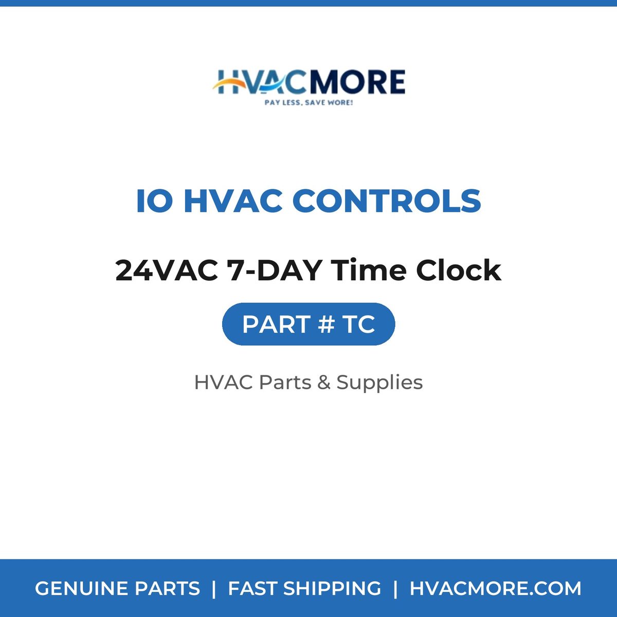 iO HVAC Controls 24VAC 7-DAY Time Clock TC