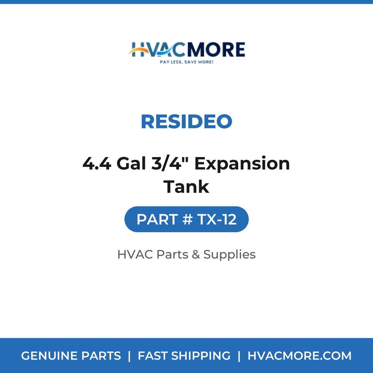 Resideo 4.4 Gal 3/4" Expansion Tank TX-12