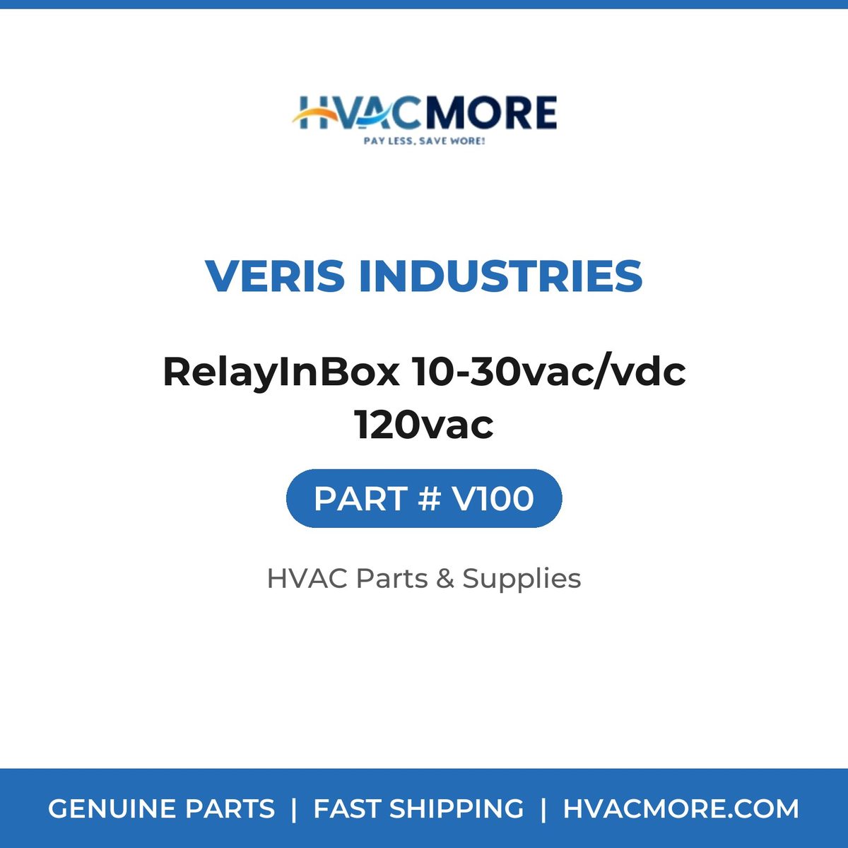 Veris Industries RelayInBox 10-30vac/vdc 120vac V100