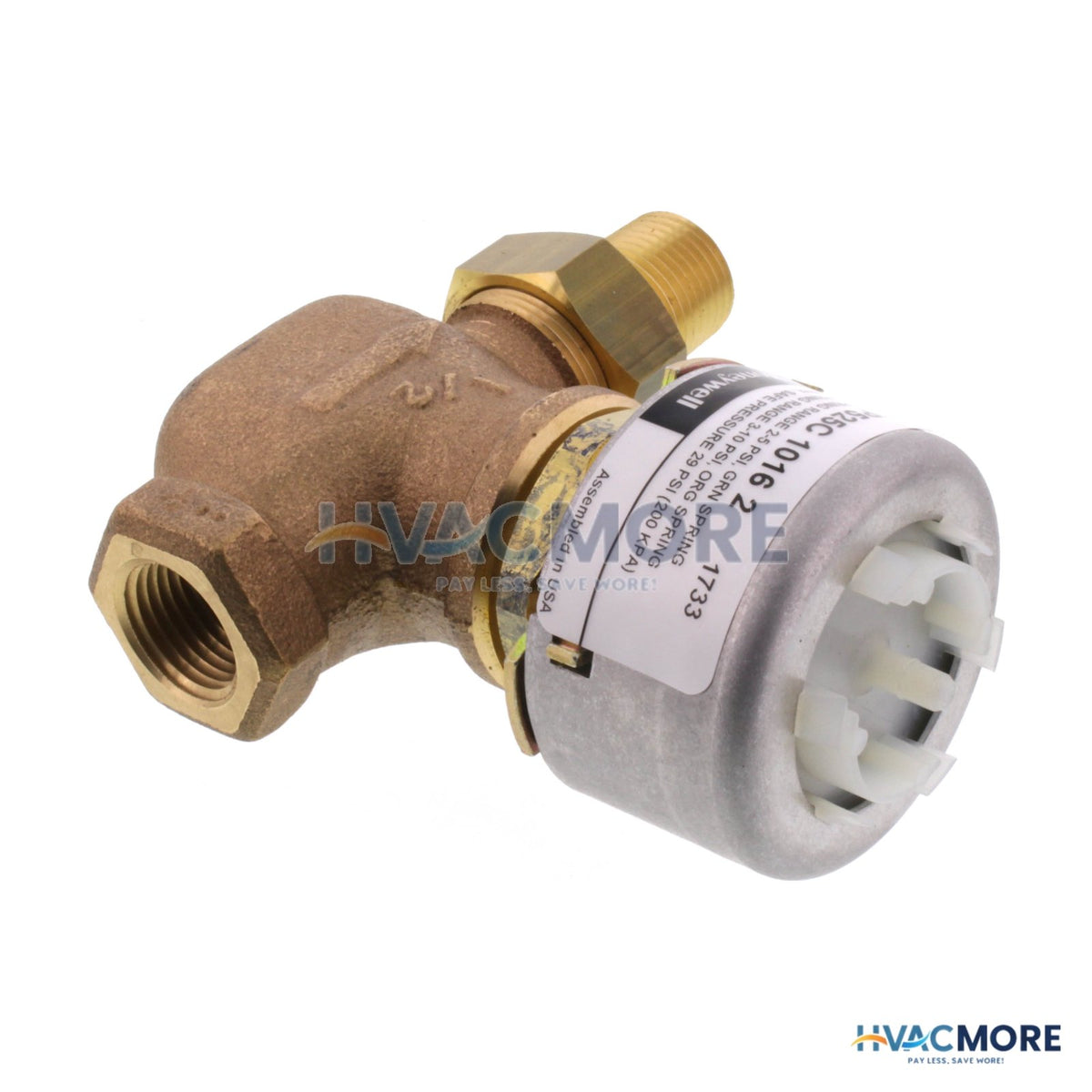 Honeywell 1/2" NPT Male UNION<BR>2-WAY Unitary VALVE<BR>(2 Cv) VP525C1016
