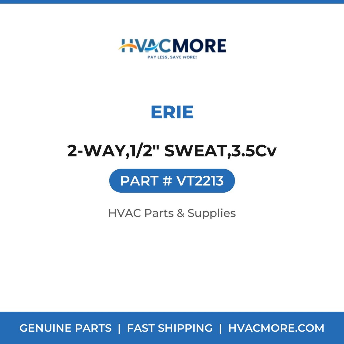 Erie 2-WAY,1/2" SWEAT,3.5Cv VT2213