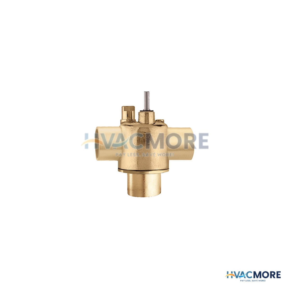 Caleffi Z-One 1/2" Sweat 3-WAY Diverting Brass Valve Body, 30 PSI (3.5 Cv) Z307433