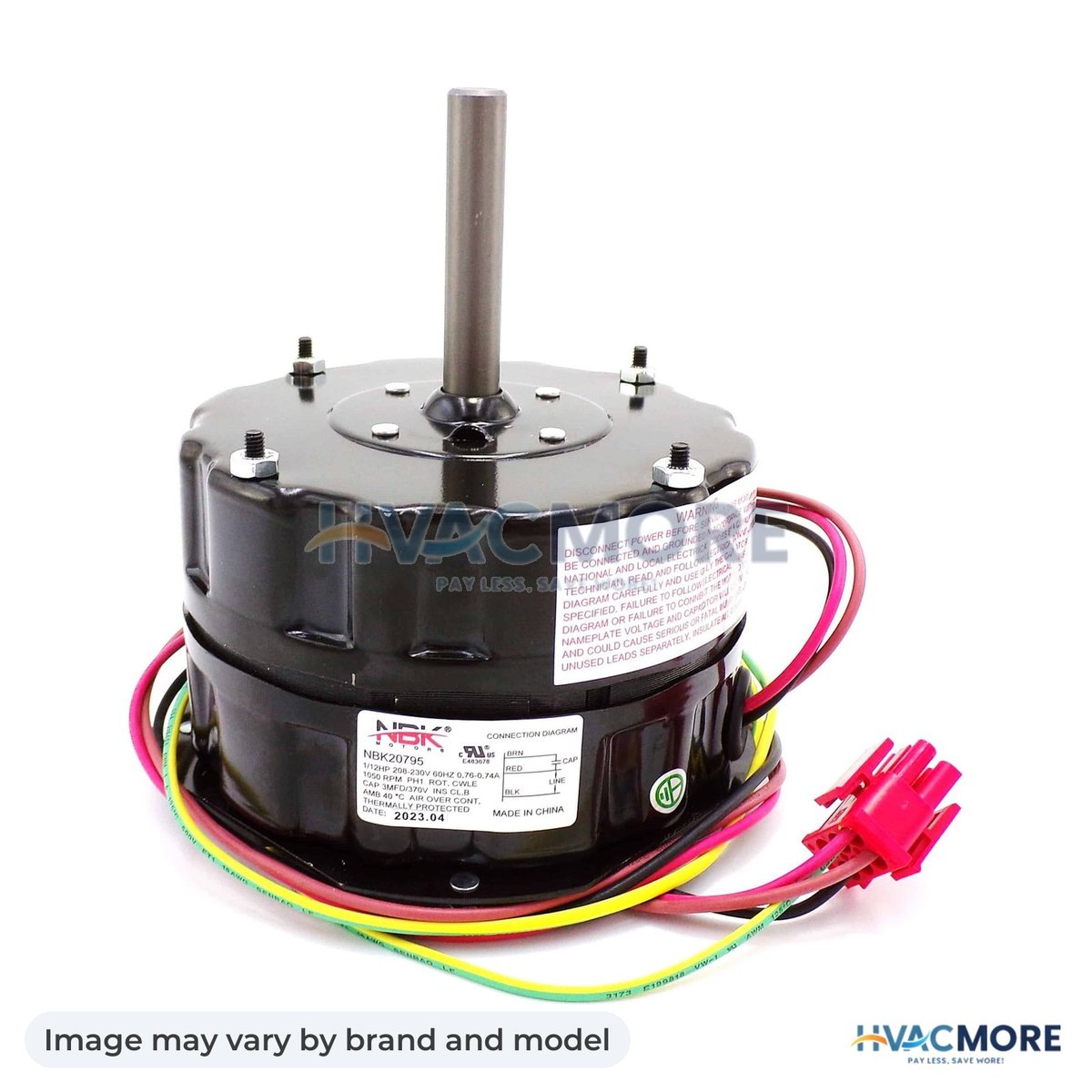 NBK Parts Condenser Motor 208/230V 1/12 HP HVM-024-26019-000 - Image may vary by brand and model