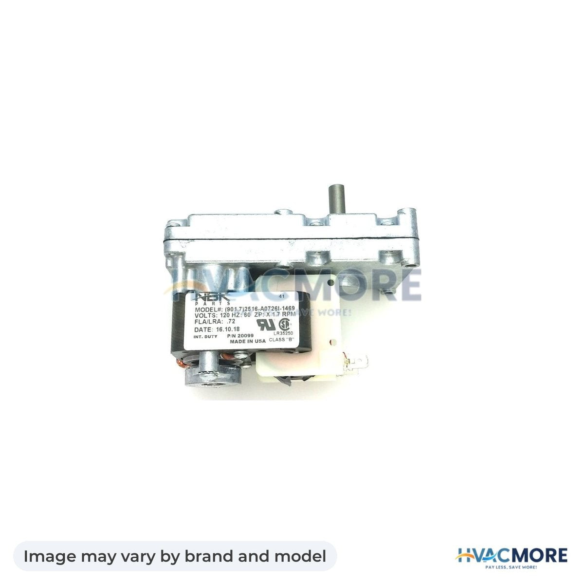 NBK Parts Auger Motor 1.7 RPM CW HVM-44106 - Image may vary by brand and model